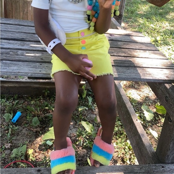 Little kids uggs fur slides / slippers - Picture 7 of 8